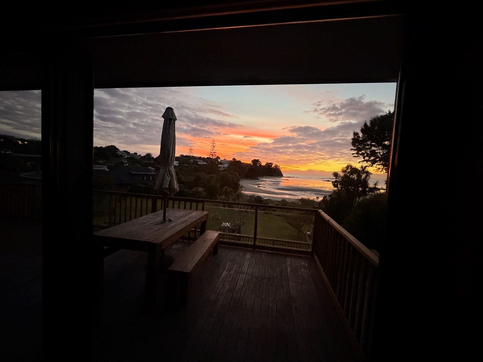 Sunrise colour seen from the deck